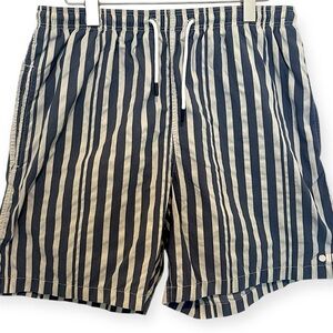 Solid and Striped Blue/White Stripe Swimsuit XL